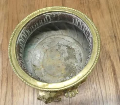 Sale Pamono Gothic Brass Jardiniere with Lions Mask Handles