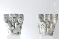 Pamono Gothic Revival Stone Planters, UK, 1940s, Set of 2><noscript><img width=