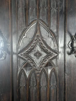 Pamono Gothic Style Oak Coat Rack><noscript><img width=
