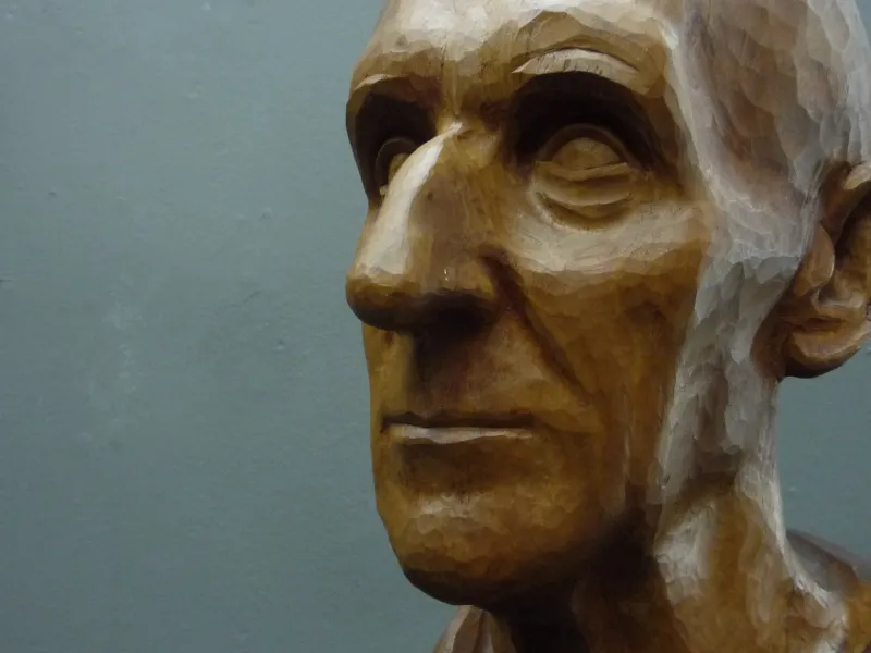Pamono Gottfried Fuetsch, Large Bust, 1950s-1970s, Limewood> Art Deco