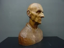 Pamono Gottfried Fuetsch, Large Bust, 1950s-1970s, Limewood><noscript><img width=