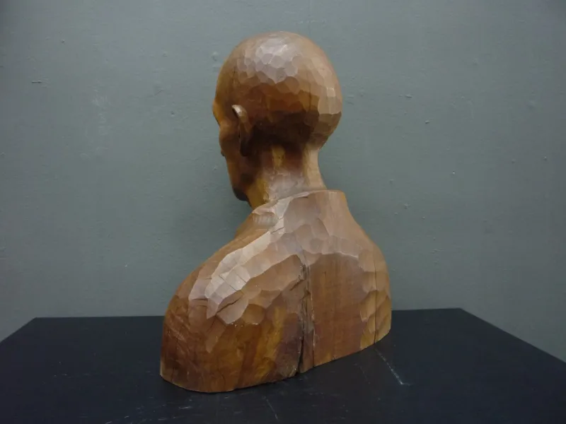 Pamono Gottfried Fuetsch, Large Bust, 1950s-1970s, Limewood> Art Deco