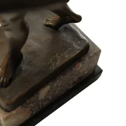 Hot Pamono Gotthilf Jäger, Nude Figure Balancing a Ball, Late 1800s, Bronze