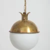Pamono Granada Brass and Opaline Pendant Lamp by Barracuda Interiors> Ceiling Lights