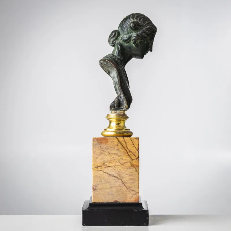 Discount Pamono Grand Tour Bust of a Woman, 19th Century, Bronze on Marble Base