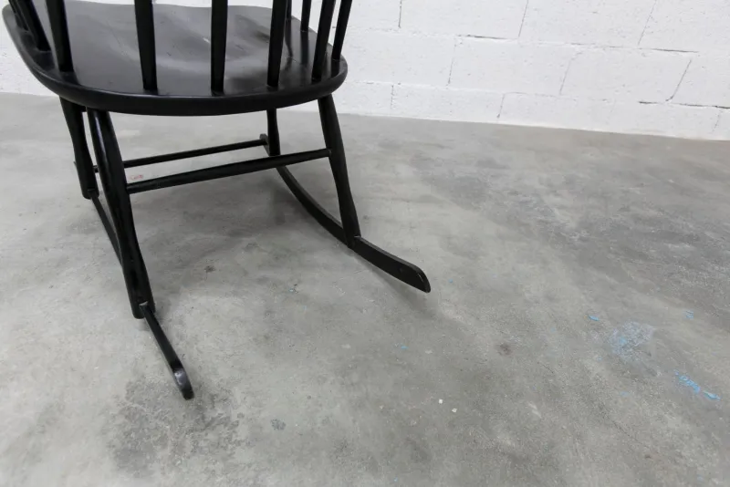 Best Pamono Grandessa Rocking Chair in Black Beech attributed to Lena Larsson for Nesto, 1960s