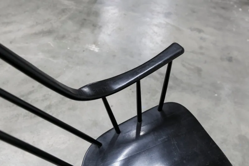 Best Pamono Grandessa Rocking Chair in Black Beech attributed to Lena Larsson for Nesto, 1960s