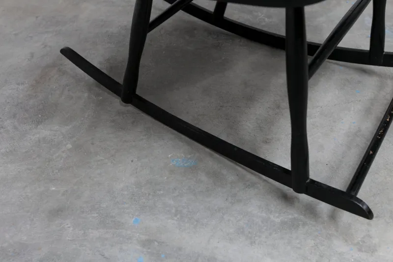Best Pamono Grandessa Rocking Chair in Black Beech attributed to Lena Larsson for Nesto, 1960s