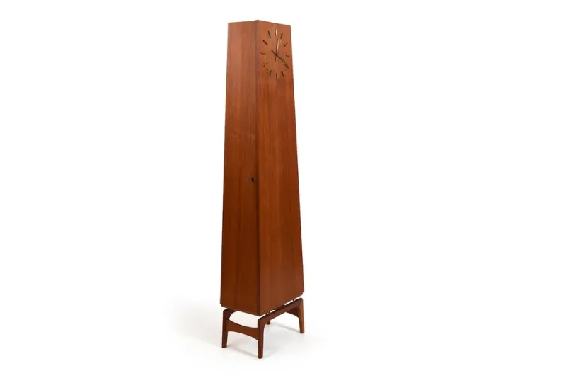 Pamono Grandfather Clock in Teak by Arne Hovmand Olsen, 1965> Clocks