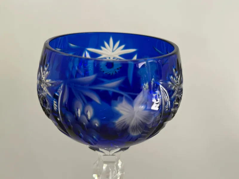 Sale Pamono Grape Wine Glass in Cobalt Blue by Römer for Nachtman,n 1970s