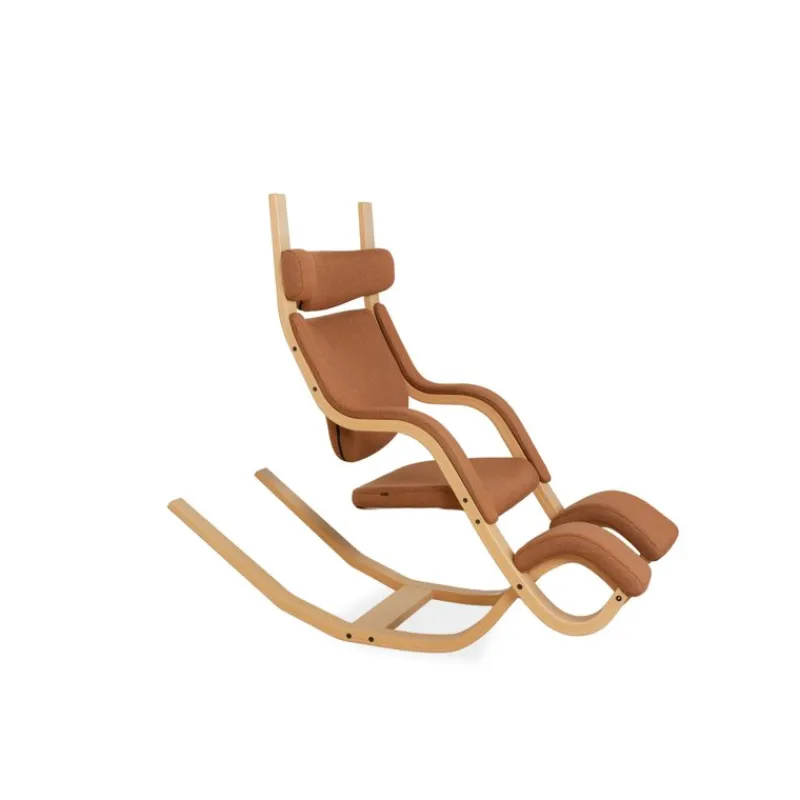 Pamono Gravity Balans Rocking Chair in Brown Fabric by Peter Opsvik for Varier> Rocking Chairs