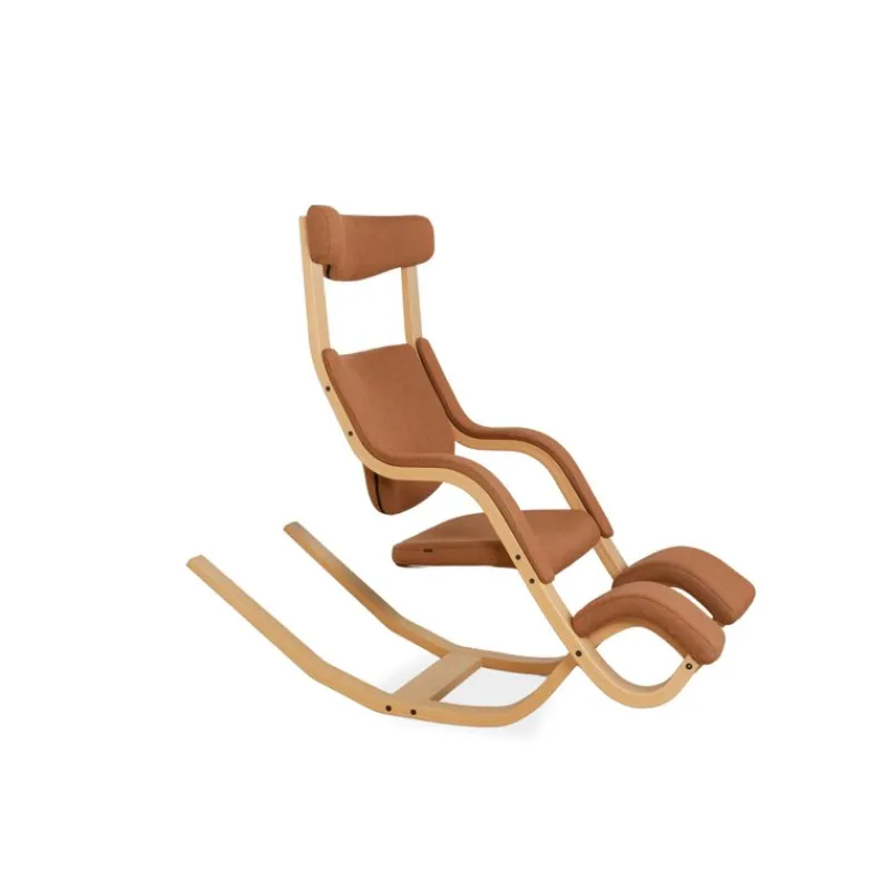 Pamono Gravity Balans Rocking Chair in Brown Fabric by Peter Opsvik for Varier> Rocking Chairs