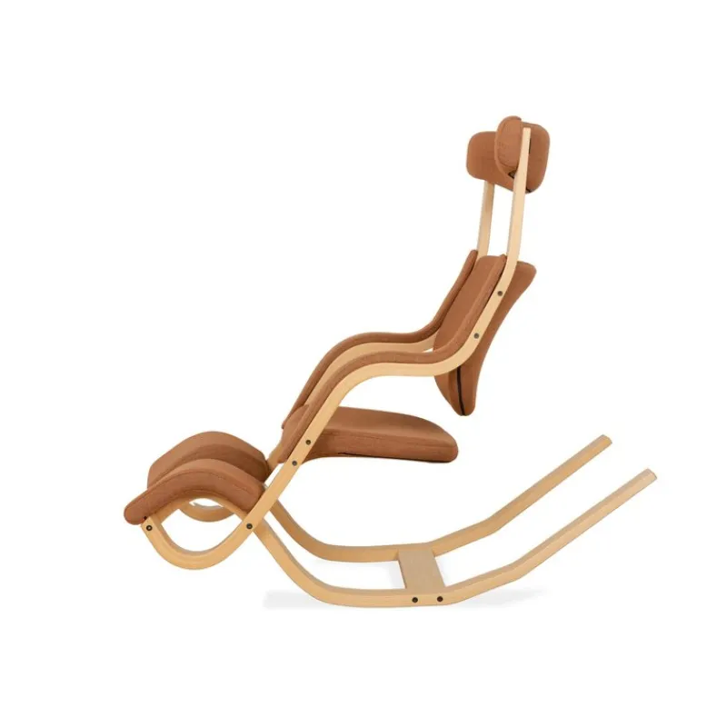 Pamono Gravity Balans Rocking Chair in Brown Fabric by Peter Opsvik for Varier> Rocking Chairs