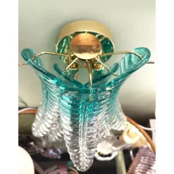Online Pamono Greeen Felci Murano Glass Wall Sconces by Simoeng, Set of 2