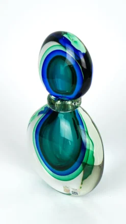 Sale Pamono Green & Blue Sommerso Murano Blown Glass Bottle by Michele Onesto for Made Murano Glass, 2019