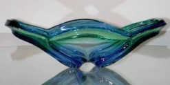 Pamono Green and Blue Murano Glass Bowl> Bowls