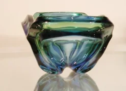 Pamono Green and Blue Murano Glass Bowl> Bowls