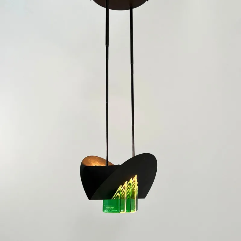 Online Pamono Green and White Murano Pendant Light from Mazzega, 1970s