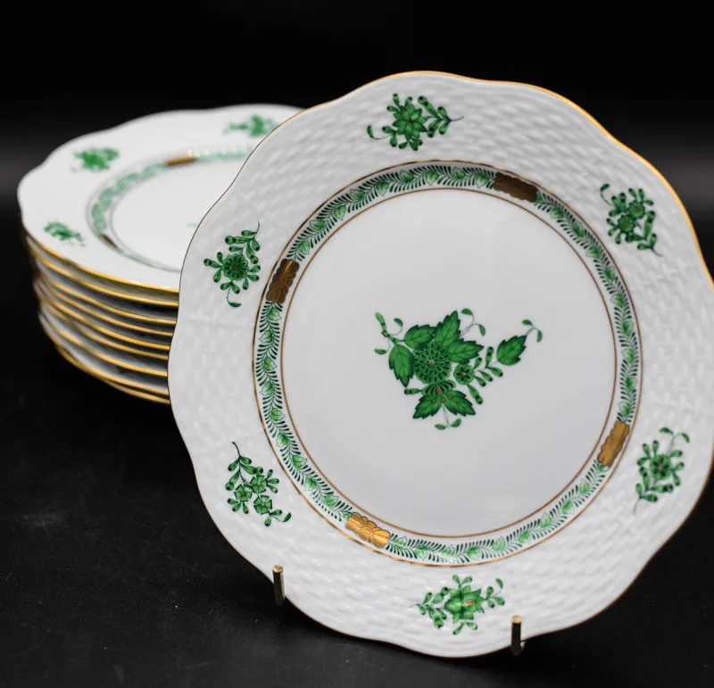 Pamono Green Appony Coffee Service from Herend, Set of 36> Coffee & Tea Service