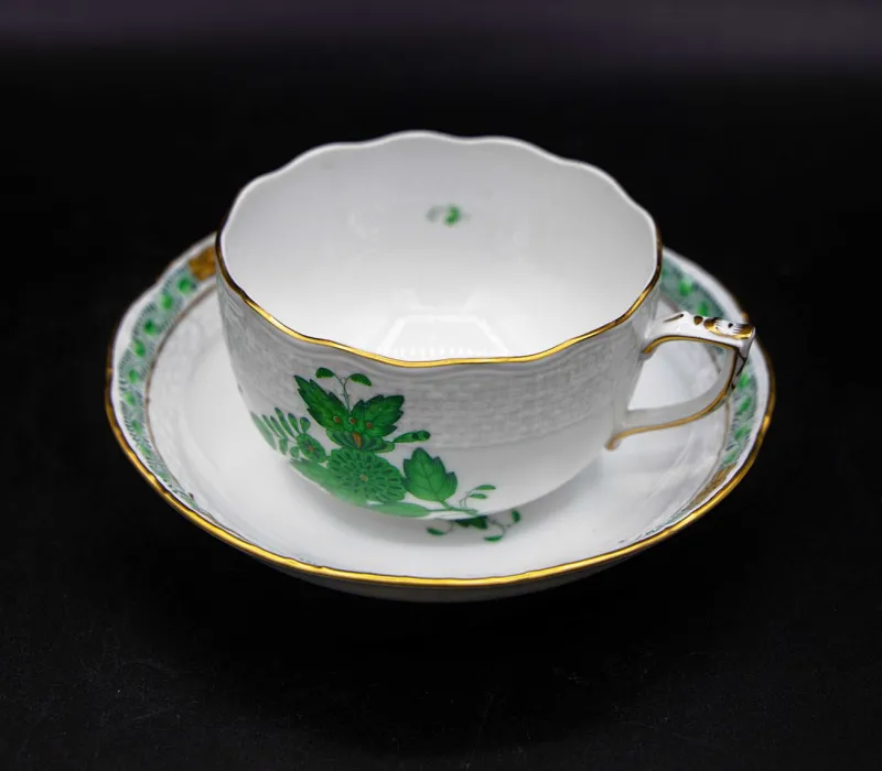 Pamono Green Appony Coffee Service from Herend, Set of 36> Coffee & Tea Service