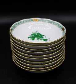 Pamono Green Appony Coffee Service from Herend, Set of 36><noscript><img width=