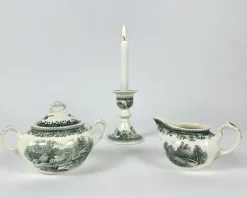 Pamono Green Burgenland Coffee and Tea Set in Porcelain from Villeroy & Boch, Germany, 1980s, Set of 13><noscript><img width=