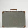 Pamono Green Checkered Hardboard Suitcase, Italy, 1950s> Trunks Crates & Baskets