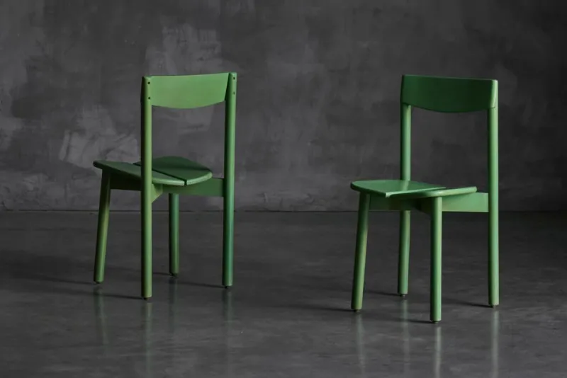 Clearance Pamono Green Coffee Bean Dining Chair by Pierre Gautier Delaye, France, 1965