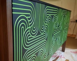 Pamono Green Four Door Loop Sideboard by Coucou Manou> Storage