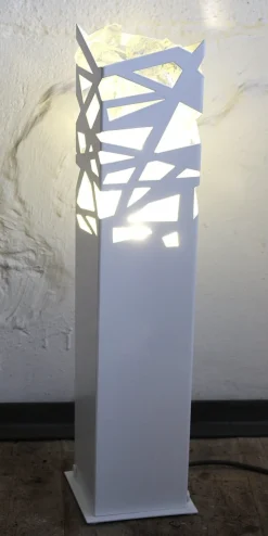 Pamono Green Glass Z1 Pillar Light by Stefan Traloc> Floor Lamps