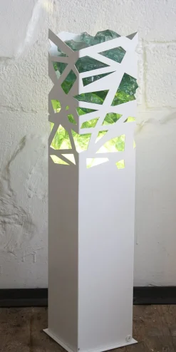 Pamono Green Glass Z1 Pillar Light by Stefan Traloc><noscript><img width=