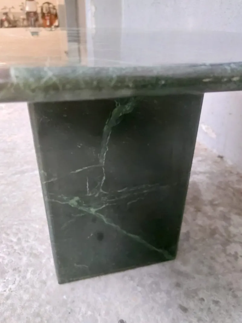 Pamono Green Marble Coffee Table, 1980s> Coffee & Side Tables