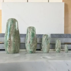 Pamono Green Matryoshka by Pete Pongsak, Set of 5> Decorative Objects