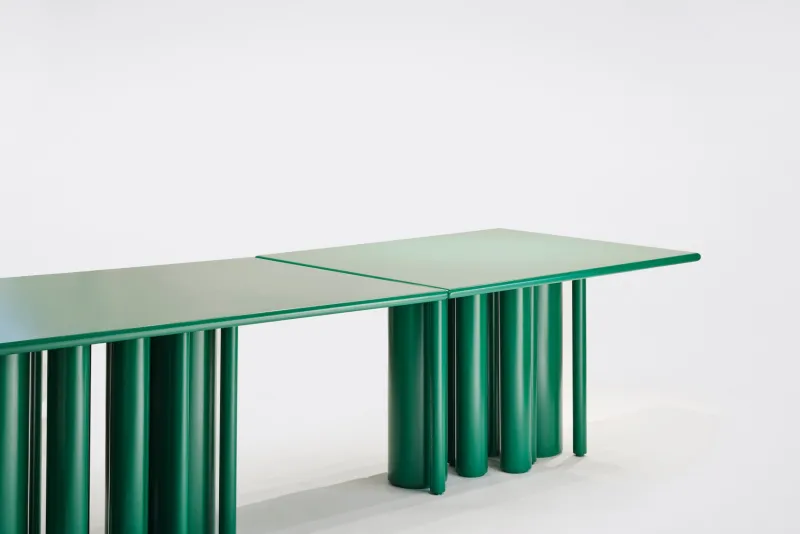 Discount Pamono Green Matte Lacquer Dining Table by SoShiro