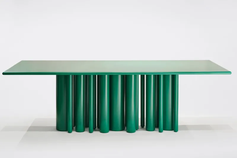 Discount Pamono Green Matte Lacquer Dining Table by SoShiro