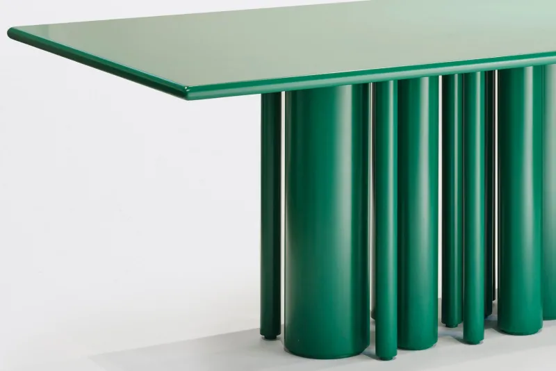 Discount Pamono Green Matte Lacquer Dining Table by SoShiro