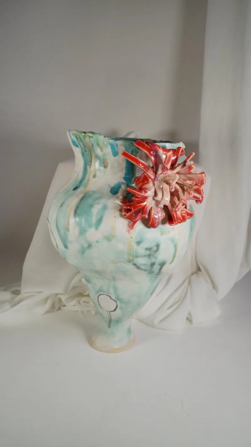 Pamono Green Patina Festive Olé 13 Vase by Hania Jneid> Tabletop