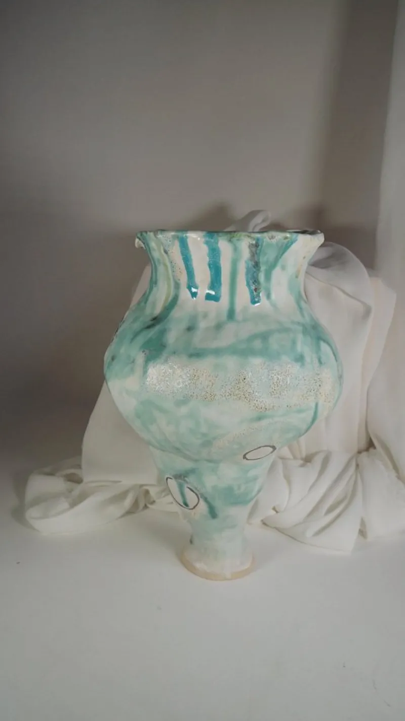 Pamono Green Patina Festive Olé 13 Vase by Hania Jneid> Tabletop