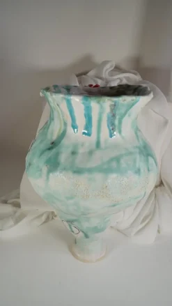 Pamono Green Patina Festive Olé 13 Vase by Hania Jneid><noscript><img width=