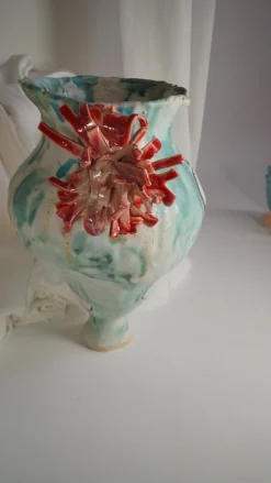 Pamono Green Patina Festive Olé 13 Vase by Hania Jneid><noscript><img width=