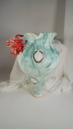 Pamono Green Patina Festive Olé 13 Vase by Hania Jneid><noscript><img width=