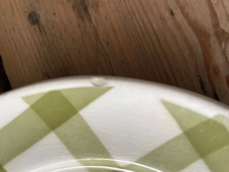Pamono Green Tablecloth Tableware Set from Moulin des Loups, 1950s, Set of 22