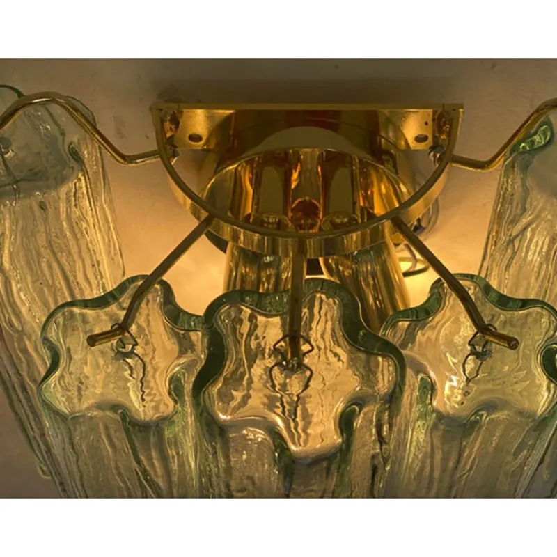 Outlet Pamono Green Tronchi Murano Glass Wall Sconces by Simoeng, Set of 2