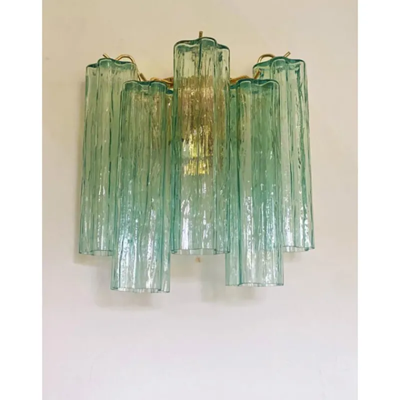 Outlet Pamono Green Tronchi Murano Glass Wall Sconces by Simoeng, Set of 2