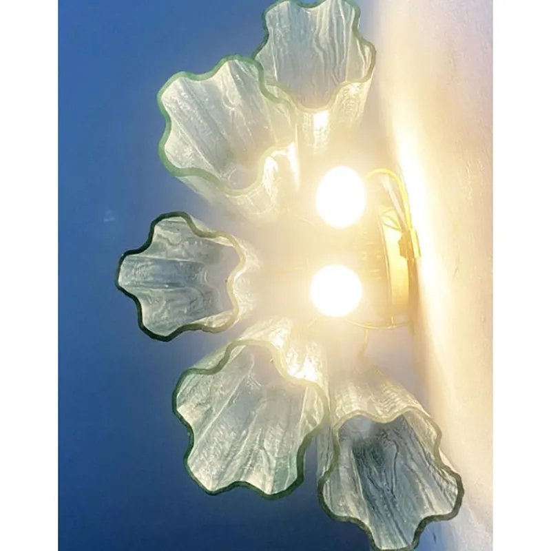 Outlet Pamono Green Tronchi Murano Glass Wall Sconces by Simoeng, Set of 2