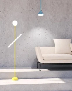 New Pamono Green Tube and Globe Floor Lamp by Atelier Areti