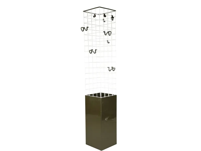 Pamono Grey Plastic & White Metal 4788 Freestanding Clothes Stand by Anna Castelli Ferrieri for Kartell, 1980s> Racks, Hooks & Valets