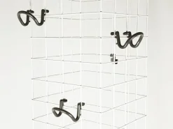 Pamono Grey Plastic & White Metal 4788 Freestanding Clothes Stand by Anna Castelli Ferrieri for Kartell, 1980s><noscript><img width=