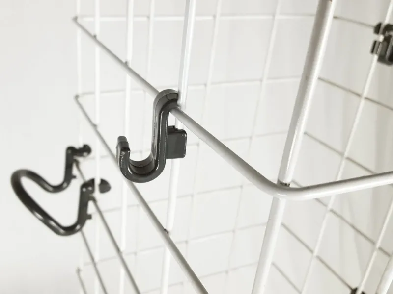 Pamono Grey Plastic & White Metal 4788 Freestanding Clothes Stand by Anna Castelli Ferrieri for Kartell, 1980s> Racks, Hooks & Valets