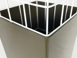 Pamono Grey Plastic & White Metal 4788 Freestanding Clothes Stand by Anna Castelli Ferrieri for Kartell, 1980s><noscript><img width=